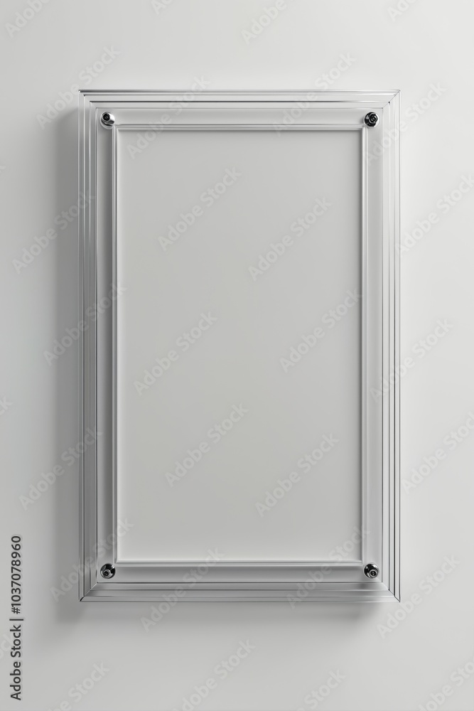A blank white picture frame standing upright against a plain background, perfect for mockups or design presentations. A blank white picture frame standing upright against a plain background, perfect for mockups or design presentations.