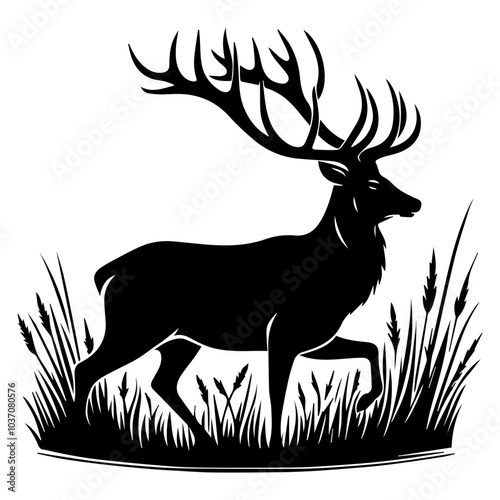 Deer Silhouette Vector Illustration