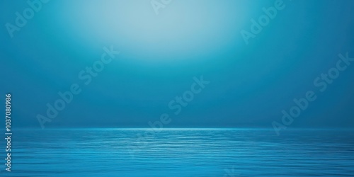 Wallpaper Mural Serene blue ocean horizon under a calm sky, creating a tranquil atmosphere. Torontodigital.ca