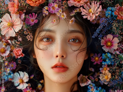 Woman with Floral Crown - Portrait Photography