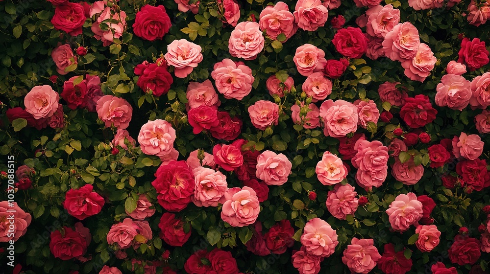 Top view of rose flowers Close up of flowers in botanical garden bushes Top view of rose flowers Close up of flowers in botanical garden bushes