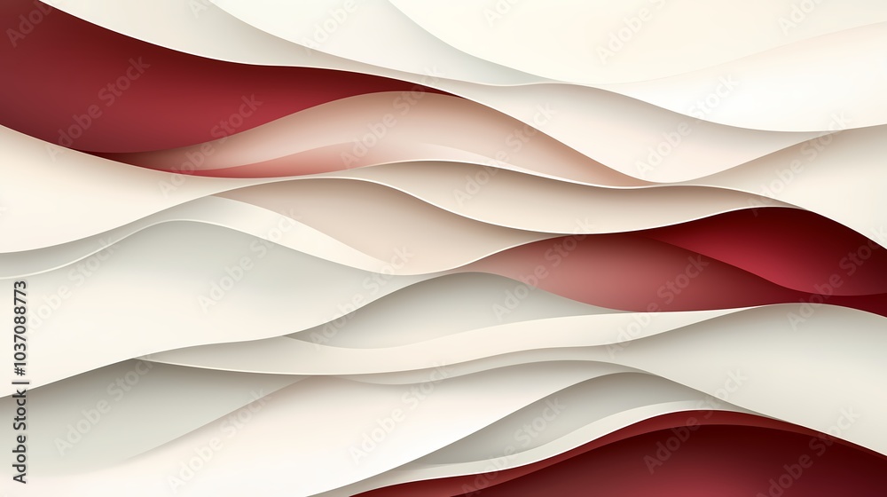 Obraz premium Red and White Abstract Stream 