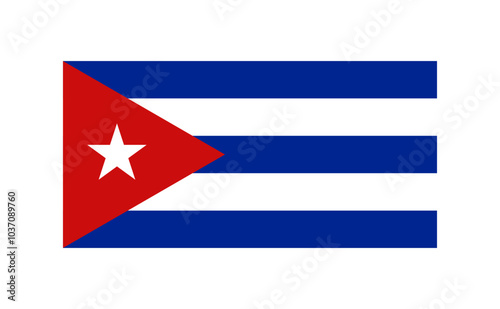 Cuba flag icon. Cuban flag