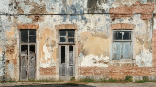 Old ceramic factory building. Generative AI