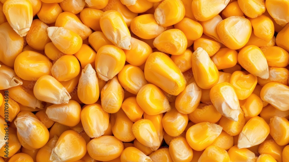 Vibrant yellow corn kernels arranged closely, showcasing their natural texture and color, perfect for food-related projects. Vibrant yellow corn kernels arranged closely, showcasing their natural texture and color, perfect for food-related projects.