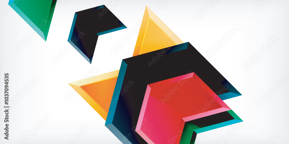 Vector 3d arrow techno design template Vector 3d arrow techno design template