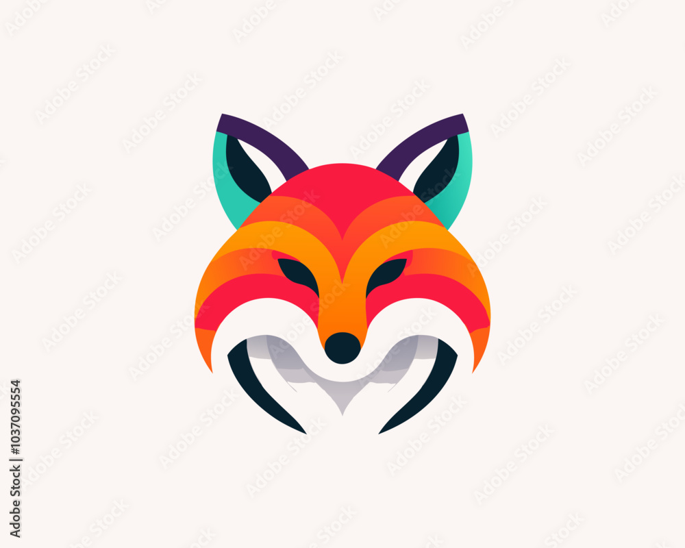 Obraz premium red fox face