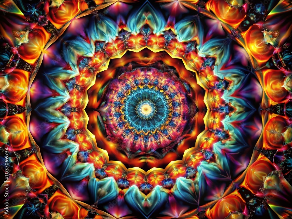 Abstract Kaleidoscope Animation of Spinning Shapes on Black Background for Stunning Visual Effects Abstract Kaleidoscope Animation of Spinning Shapes on Black Background for Stunning Visual Effects