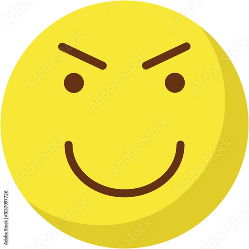 Emoticon Emoji vector icon with isolated background 