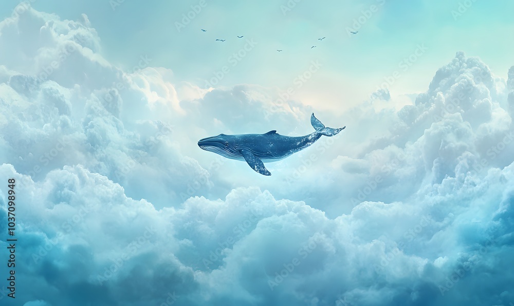 Fototapeta premium _big_whale,generation AI