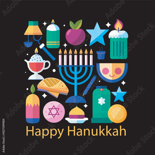 Hanukkah vector