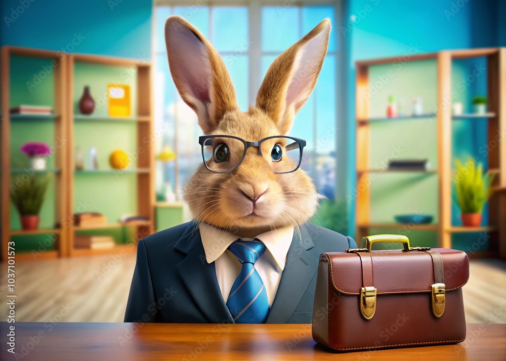 Pinterest Rabbit Working Adorable Rabbit Dressed for Work in High Dynamic Range Image for ...