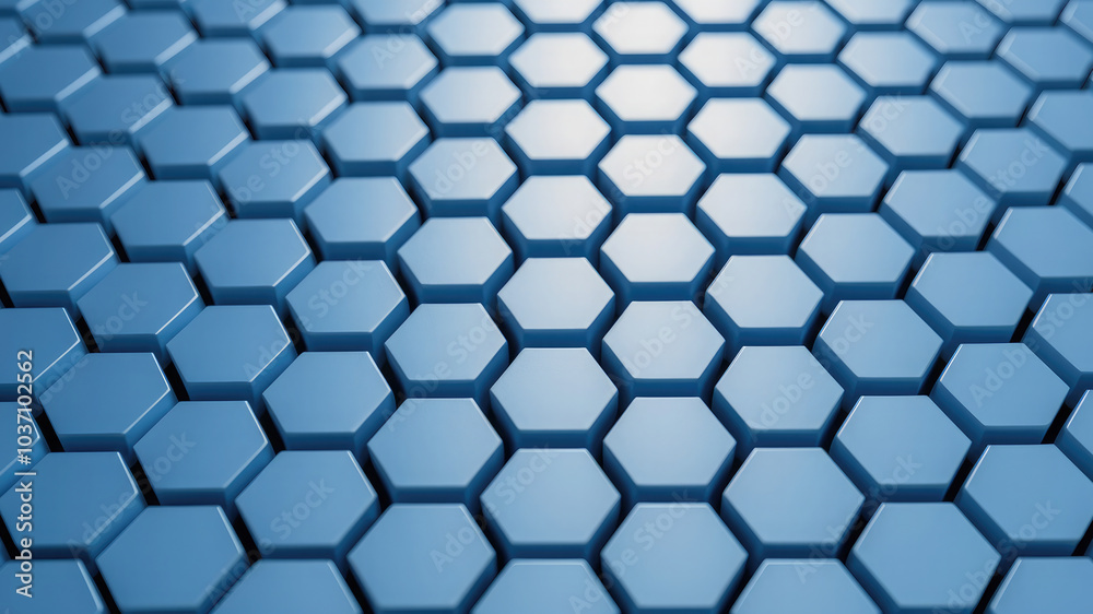 Closeup of 3d blue hexagonal pattern background. Closeup of 3d blue hexagonal pattern background.