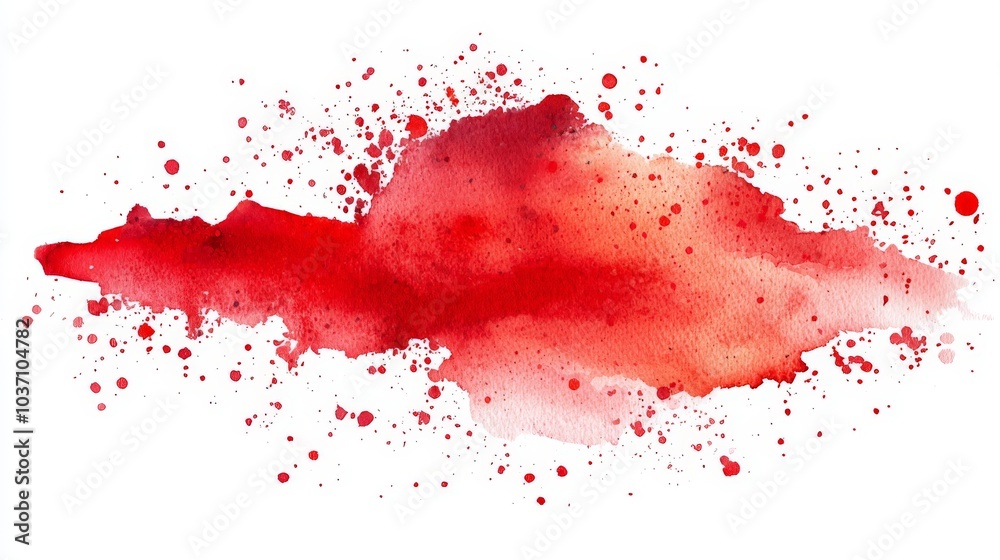 A vibrant red watercolor splash with splatters, creating an artistic, dynamic effect perfect for creative projects. A vibrant red watercolor splash with splatters, creating an artistic, dynamic effect perfect for creative projects.