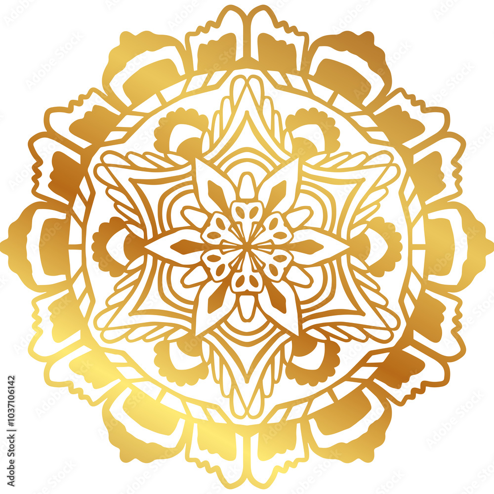 Luxury Gold Decorative Mandala Ornament Luxury Gold Decorative Mandala Ornament