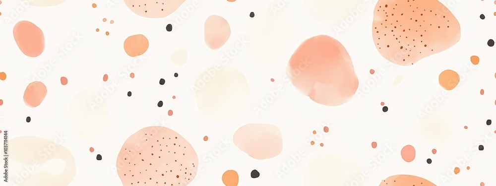 Very Cute Minimalist Polka Dots Pattern in Boho Style, Aesthetic with Pastel Tones Very Cute Minimalist Polka Dots Pattern in Boho Style, Aesthetic with Pastel Tones