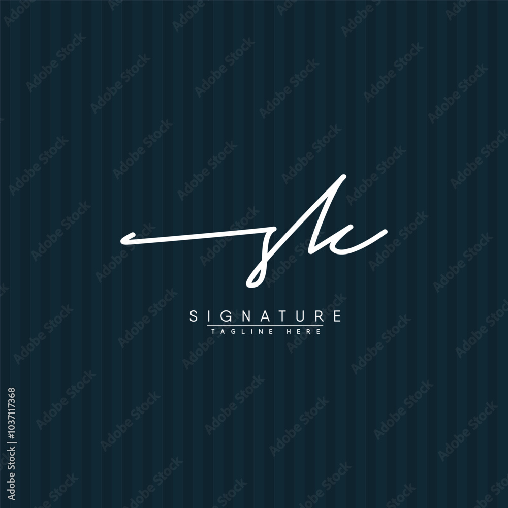 SK Initial Logo in Signature Style for Photography and Fashion Business - Hand Drawn Signature Logo Vector SK Initial Logo in Signature Style for Photography and Fashion Business - Hand Drawn Signature Logo Vector