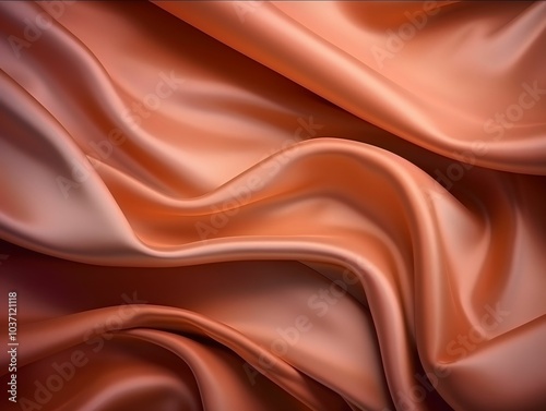 Soft Peach Satin Fabric Texture