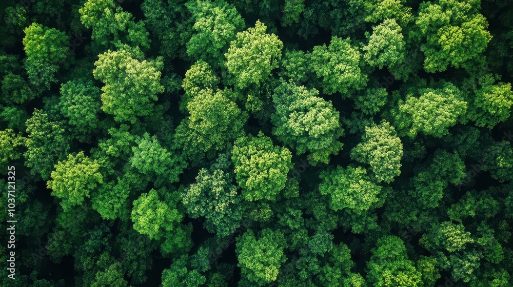 Lush Green Forest Canopy from Above Lush Green Forest Canopy from Above
