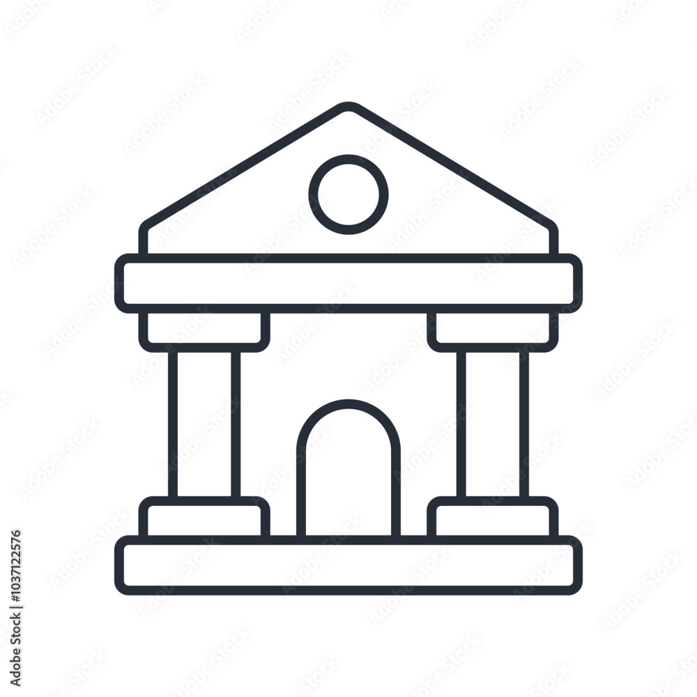 Bank building icon. House vector illustration Bank building icon. House vector illustration