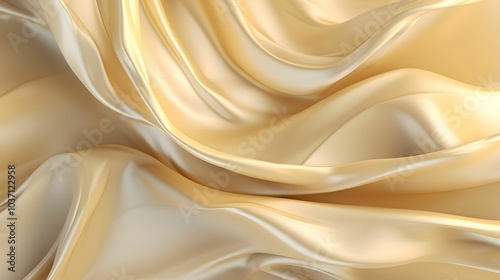 Abstract Golden Silk Drape