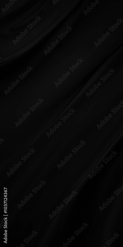 Fototapeta premium Graceful, swirling curves emerging from a dark backdrop, emphasizing fluidity and a dynamic sense of movement, inviting contemplation. Black background with smooth lines. Generative AI