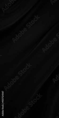 Graceful, swirling curves emerging from a dark backdrop, emphasizing fluidity and a dynamic sense of movement, inviting contemplation. Black background with smooth lines. Generative AI