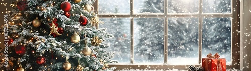 Cozy Christmas Tree with Gl...