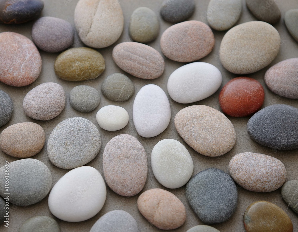image harmonieuse de galets ronds aux couleurs douces en ia image harmonieuse de galets ronds aux couleurs douces en ia