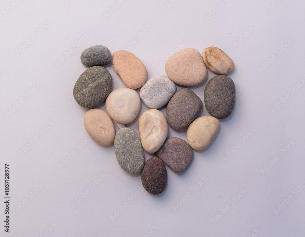 image harmonieuse de galets ronds aux couleurs douces en ia en forme de coeur image harmonieuse de galets ronds aux couleurs douces en ia en forme de coeur