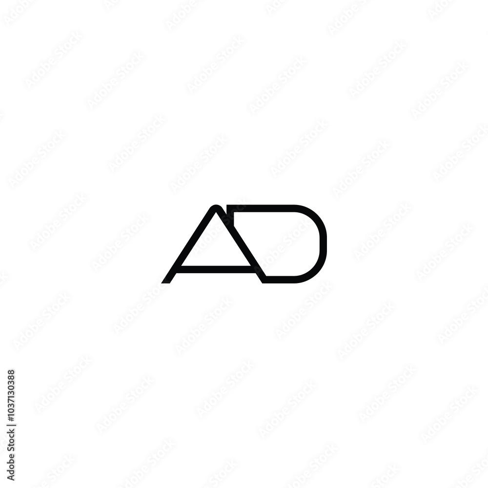 AD monogram logo design letter text name symbol monochrome logotype alphabet character simple logo AD monogram logo design letter text name symbol monochrome logotype alphabet character simple logo