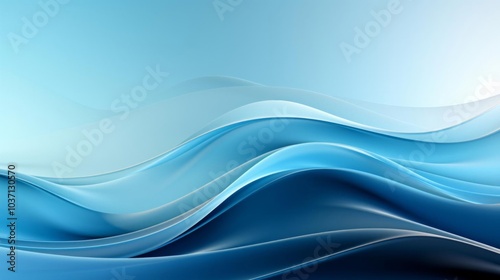 A blue wave with a white background