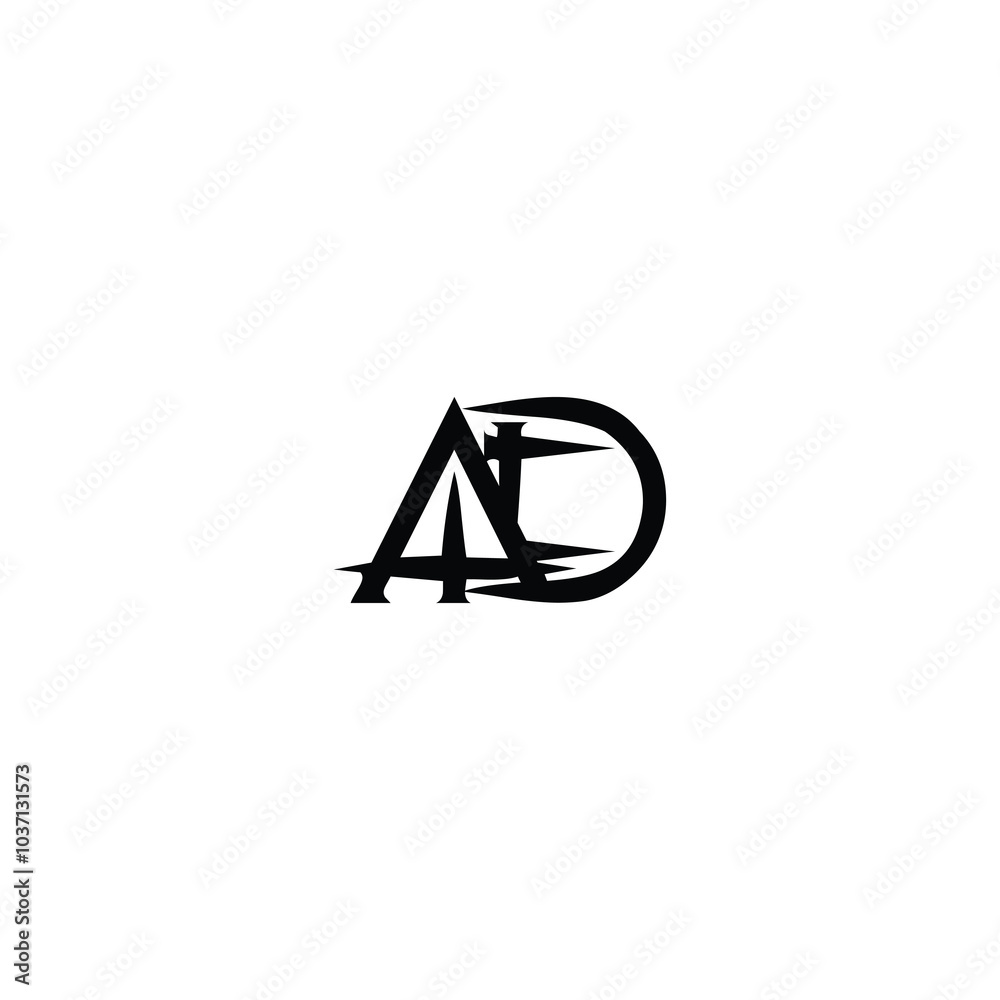 AD monogram logo design letter text name symbol monochrome logotype alphabet character simple logo AD monogram logo design letter text name symbol monochrome logotype alphabet character simple logo