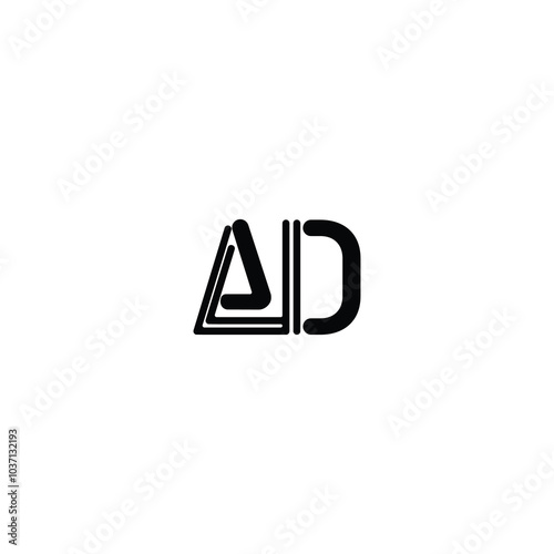 Free Download AD monogram logo design letter text name symbol monochrome logotype alphabet character simple logo - GFXLoad