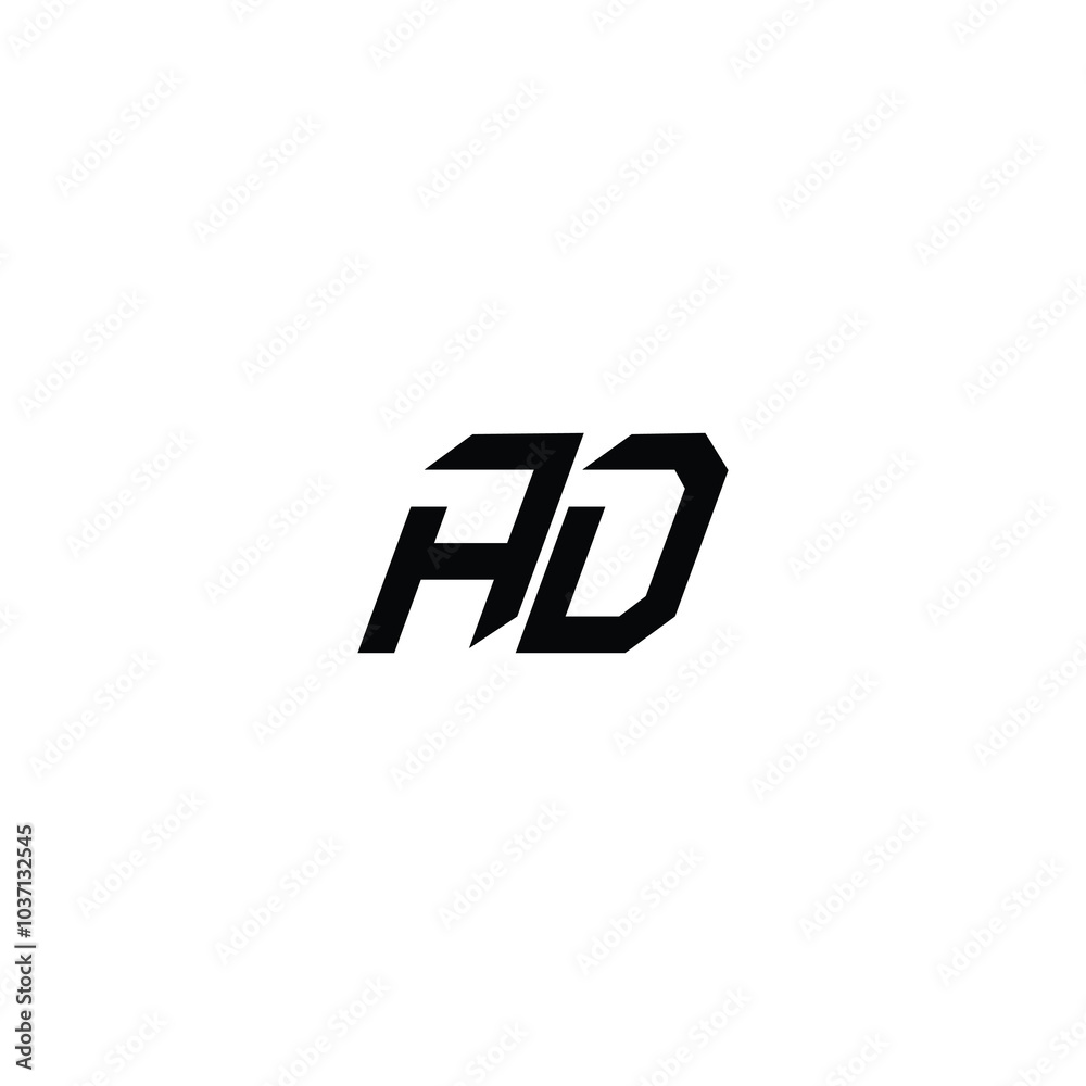 AD monogram logo design letter text name symbol monochrome logotype alphabet character simple logo
