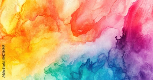 Vibrant Watercolor Explosion. AI generated illustration.