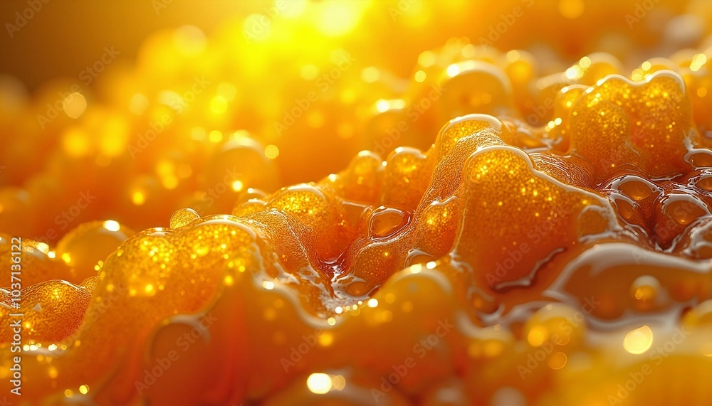 Golden Caviar Macro Shot with Glowing Bubbles Luxury Gourmet Concept Golden Caviar Macro Shot with Glowing Bubbles Luxury Gourmet Concept