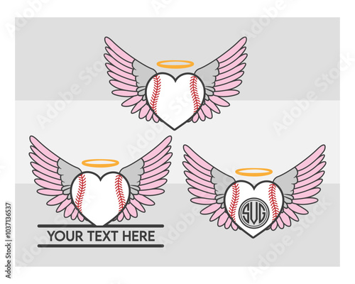 Baseball Heart Wings. baseball Heart, Wings Baseball, Sports, Softball Silhouette, Ball, Png, Vector, Clipart, Softball, Baseball SVG Silhouette Bundle, Baseball Silhouette, Sports Svg, Softball