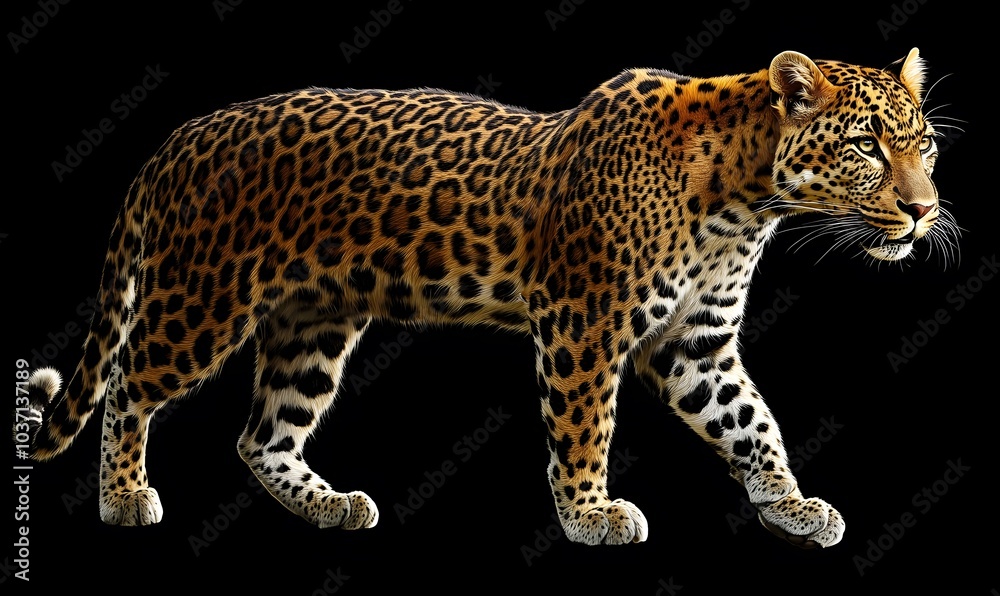 Obraz premium generation AI,Leopard