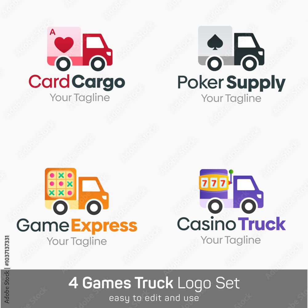 Truck Shape Logo Template Set. Good for Business, Agency, Community and Organization Truck Shape Logo Template Set. Good for Business, Agency, Community and Organization