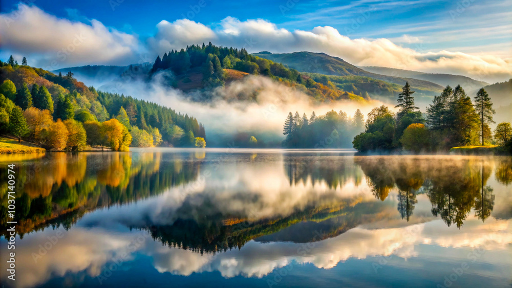 Fog in nature. Natural background. Fog in nature. Natural background.