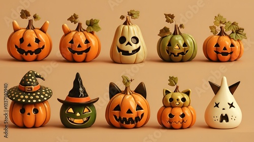 Cute Halloween Pumpkins