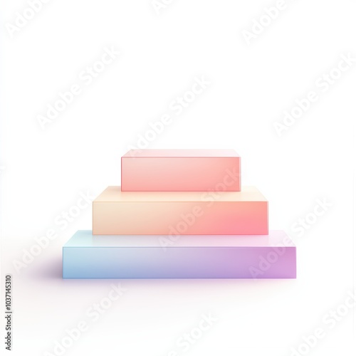 Pastel podium for display