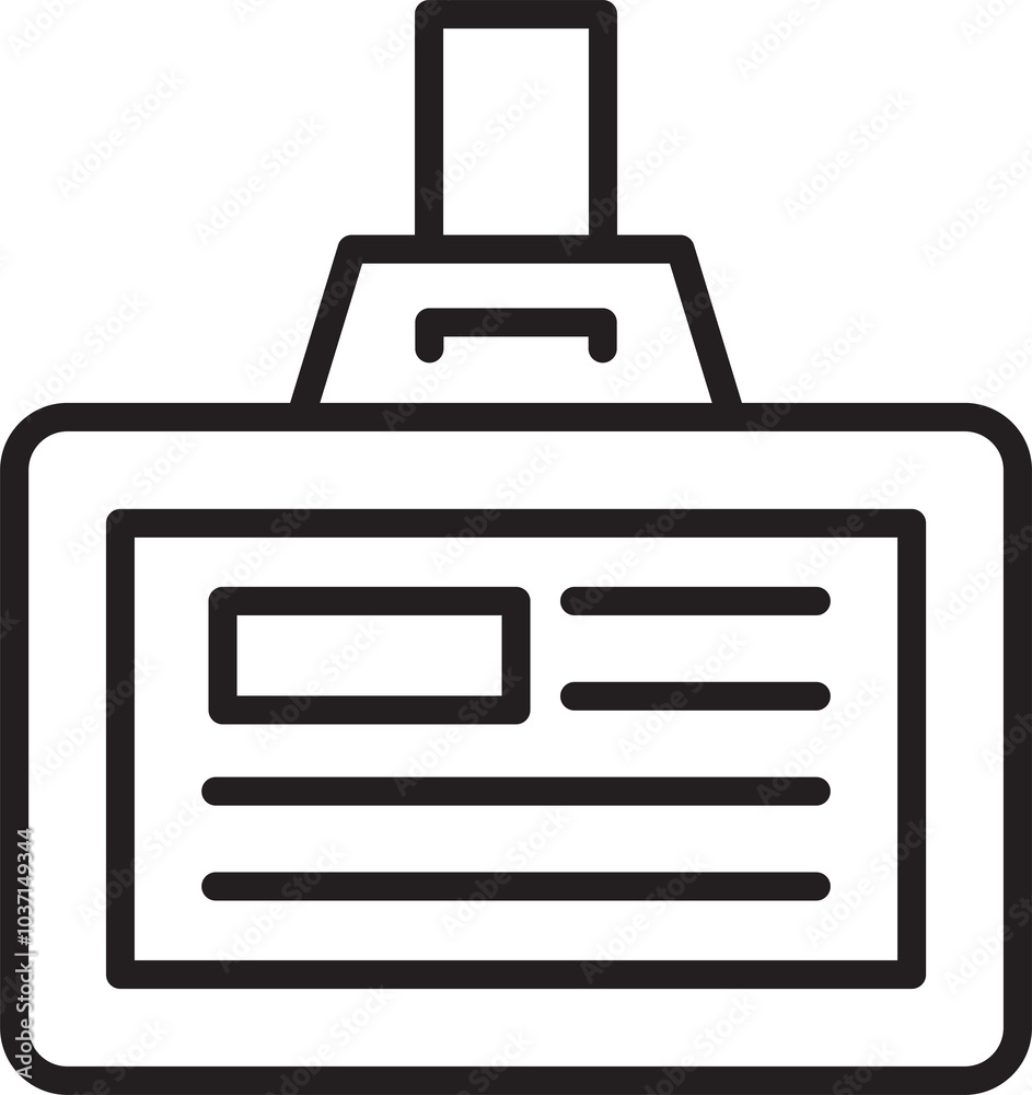 Business Card Line Icon Business Card Line Icon
