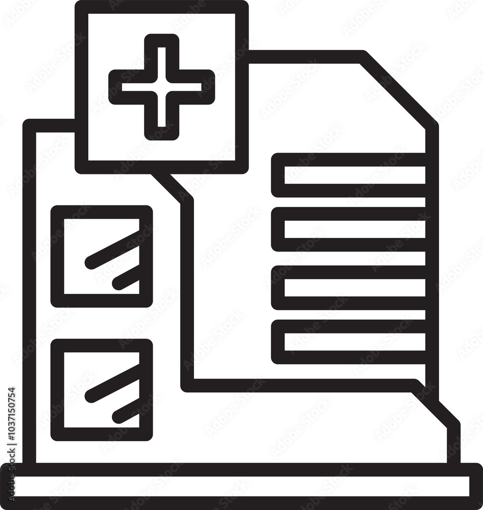Hospital Icon Line Illustration Hospital Icon Line Illustration