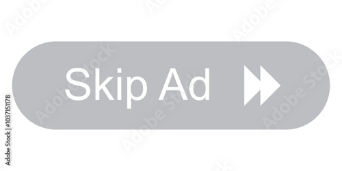 skip ad advertisement icon isolated on a white background