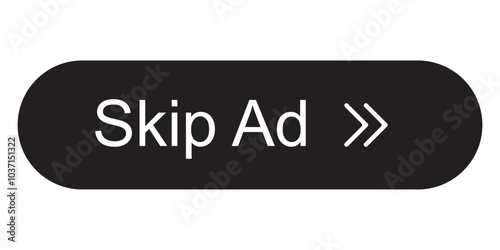 skip advertisement icon, media player icon, skip ad sign, symbol, skip icon for website design, logo , app ui, ux, abstract vector illustration 