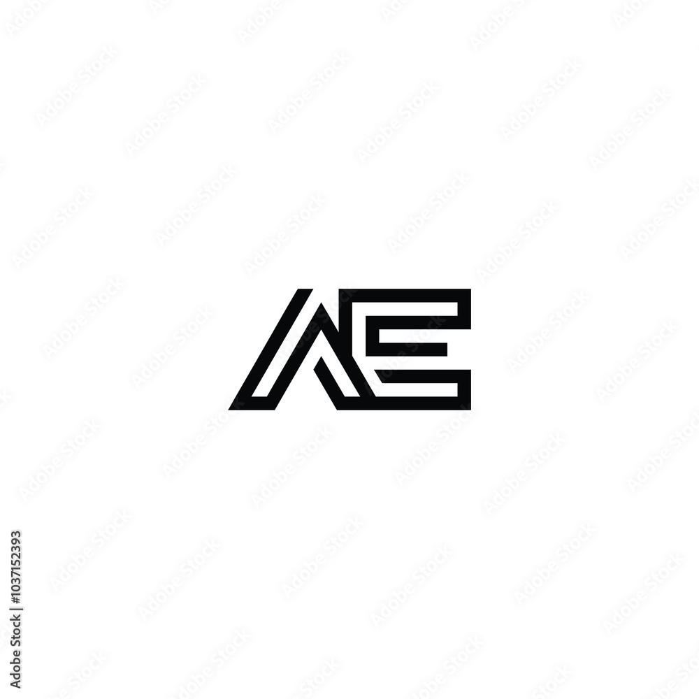AE monogram logo design letter text name symbol monochrome logotype alphabet character simple logo AE monogram logo design letter text name symbol monochrome logotype alphabet character simple logo