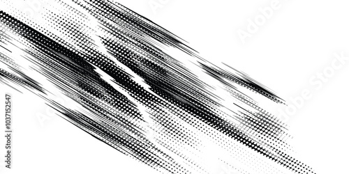 Black Brush strokes isolated on white background. Brush strokes grunge background. Vector brush stroke texture.