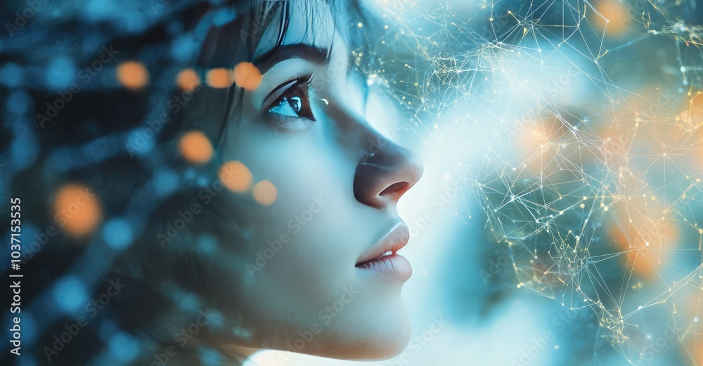 Contemplative Student in Thought. AI generated illustration. Contemplative Student in Thought. AI generated illustration.